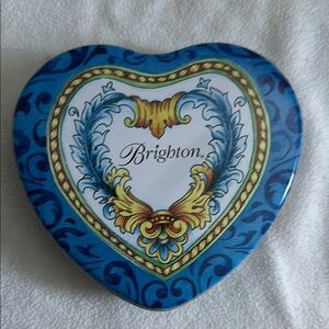Brighton Blue and Yellow Heart Tin